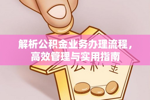 米易解析公积金业务办理流程，高效管理与实用指南