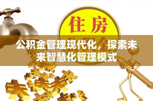 米易公积金管理现代化，探索未来智慧化管理模式